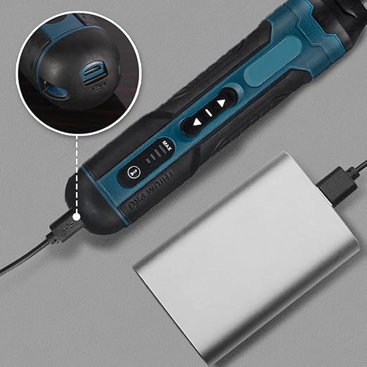Cordless Electric Screwdriver with Rechargeable Battery
