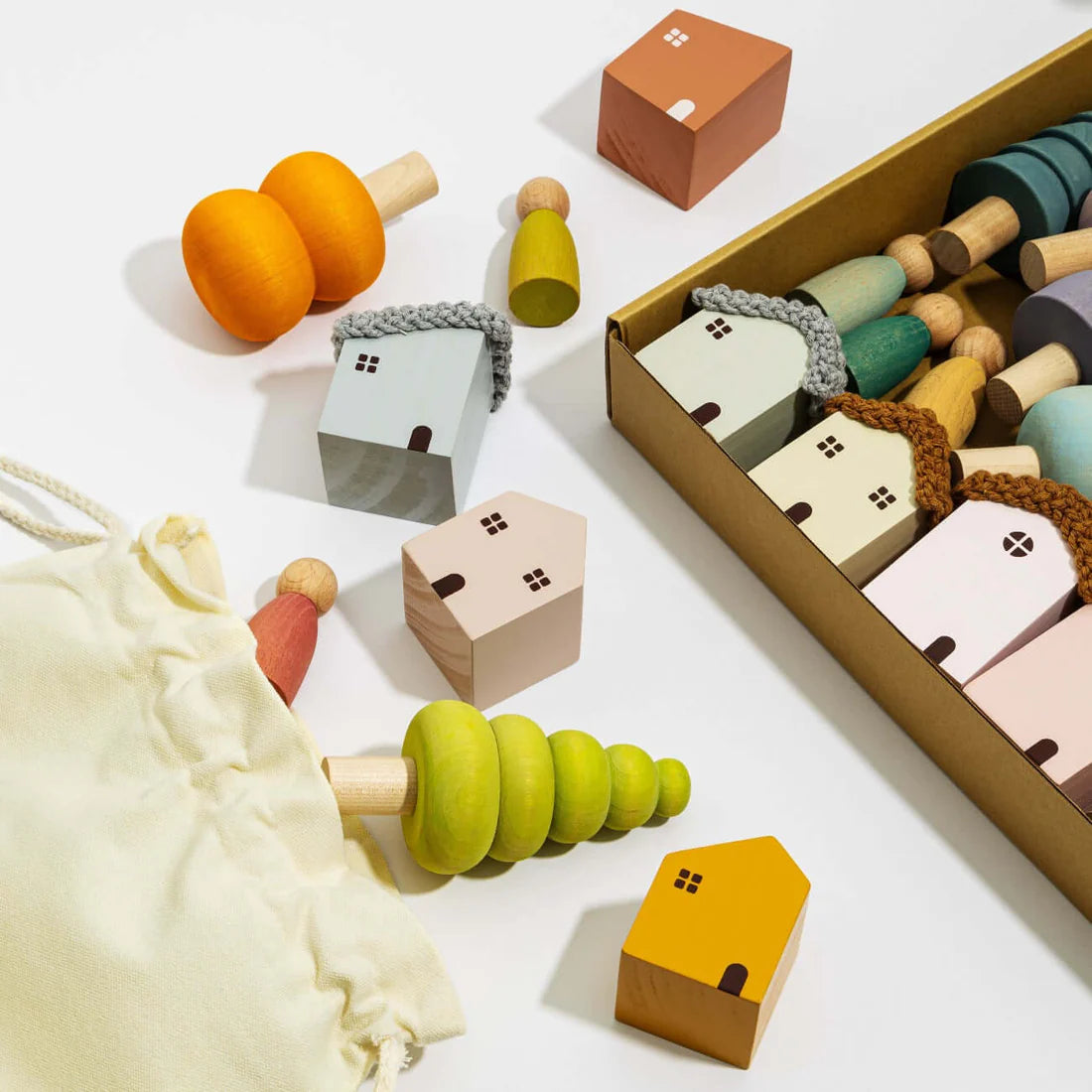 Nordic Wooden Stacking Blocks for Toddlers