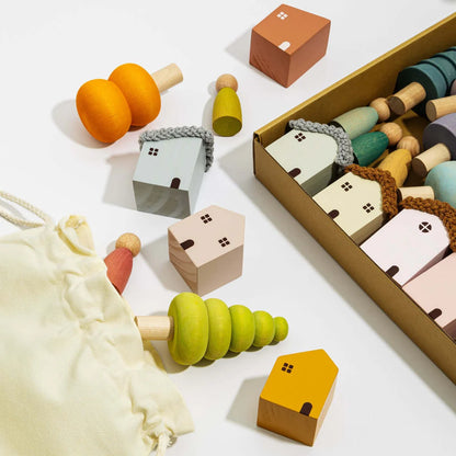 Nordic Wooden Stacking Blocks for Toddlers
