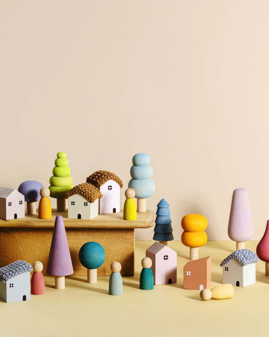 Nordic Wooden Stacking Blocks for Toddlers