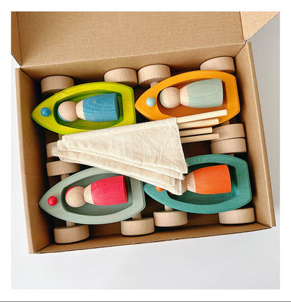 Nordic Wooden Stacking Blocks for Toddlers