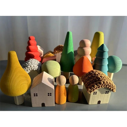 Nordic Wooden Stacking Blocks for Toddlers