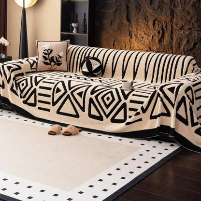 Woven Boho Throw Blanket for Sofas and Couches
