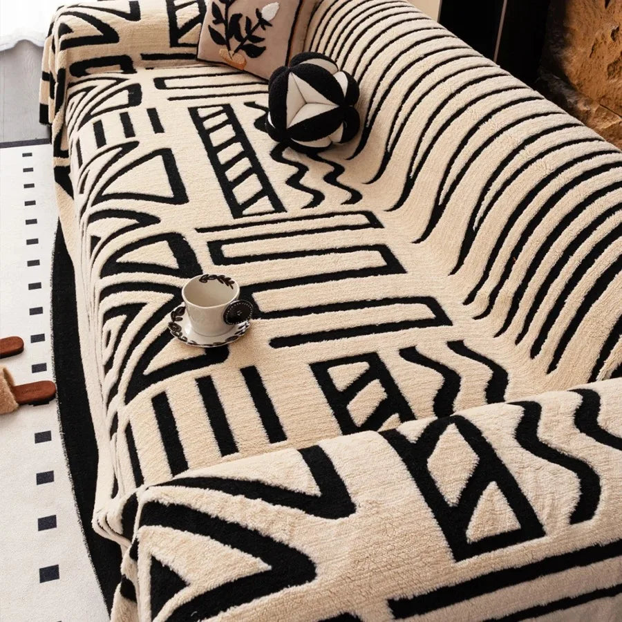 Woven Boho Throw Blanket for Sofas and Couches