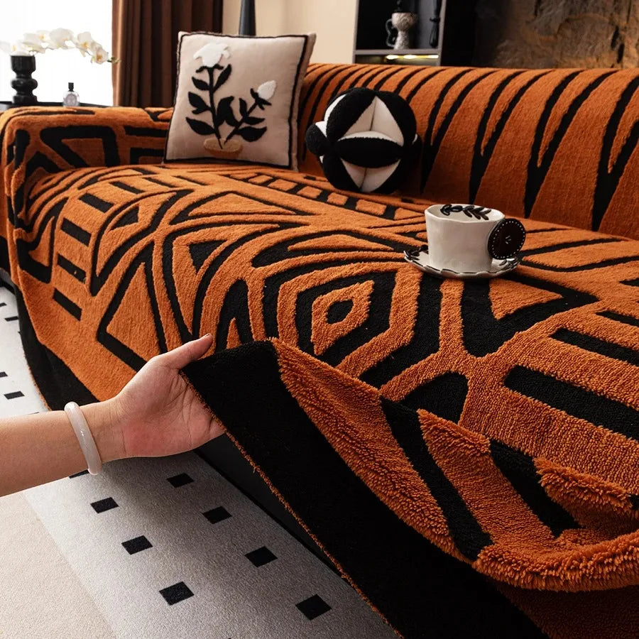 Woven Boho Throw Blanket for Sofas and Couches