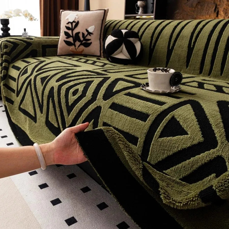 Woven Boho Throw Blanket for Sofas and Couches