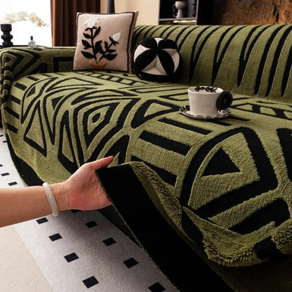 Woven Boho Throw Blanket for Sofas and Couches