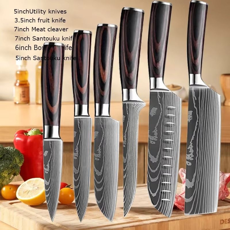 Precision Damascus Chef Knives