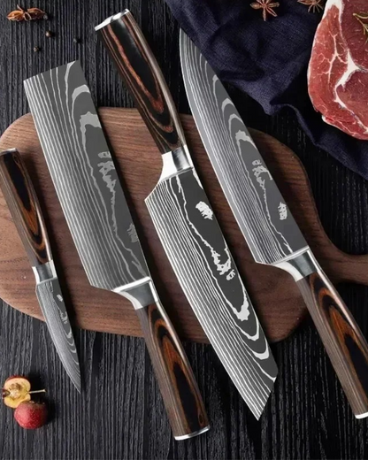 Precision Damascus Chef Knives