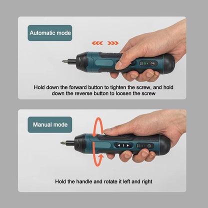Cordless Electric Screwdriver with Rechargeable Battery