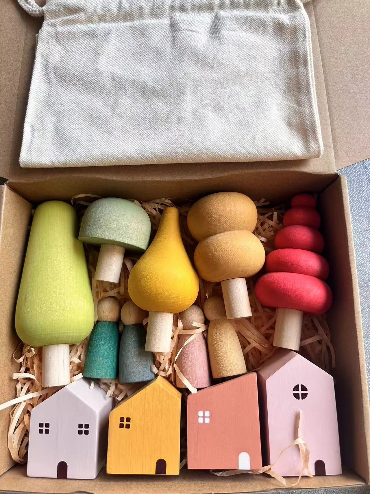 Nordic Wooden Stacking Blocks for Toddlers