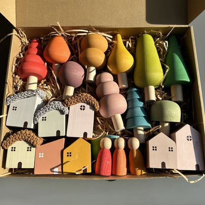 Nordic Wooden Stacking Blocks for Toddlers
