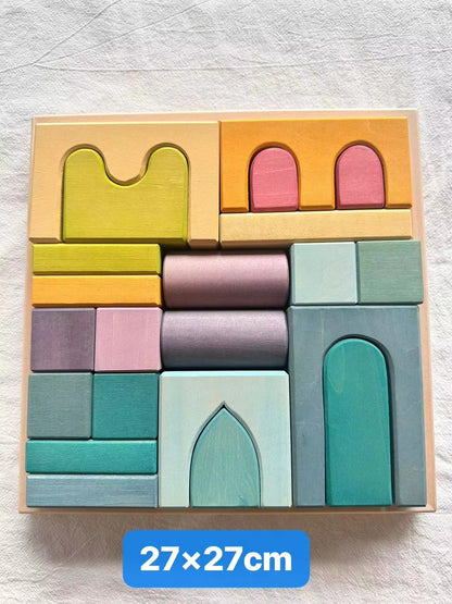 Nordic Wooden Stacking Blocks for Toddlers