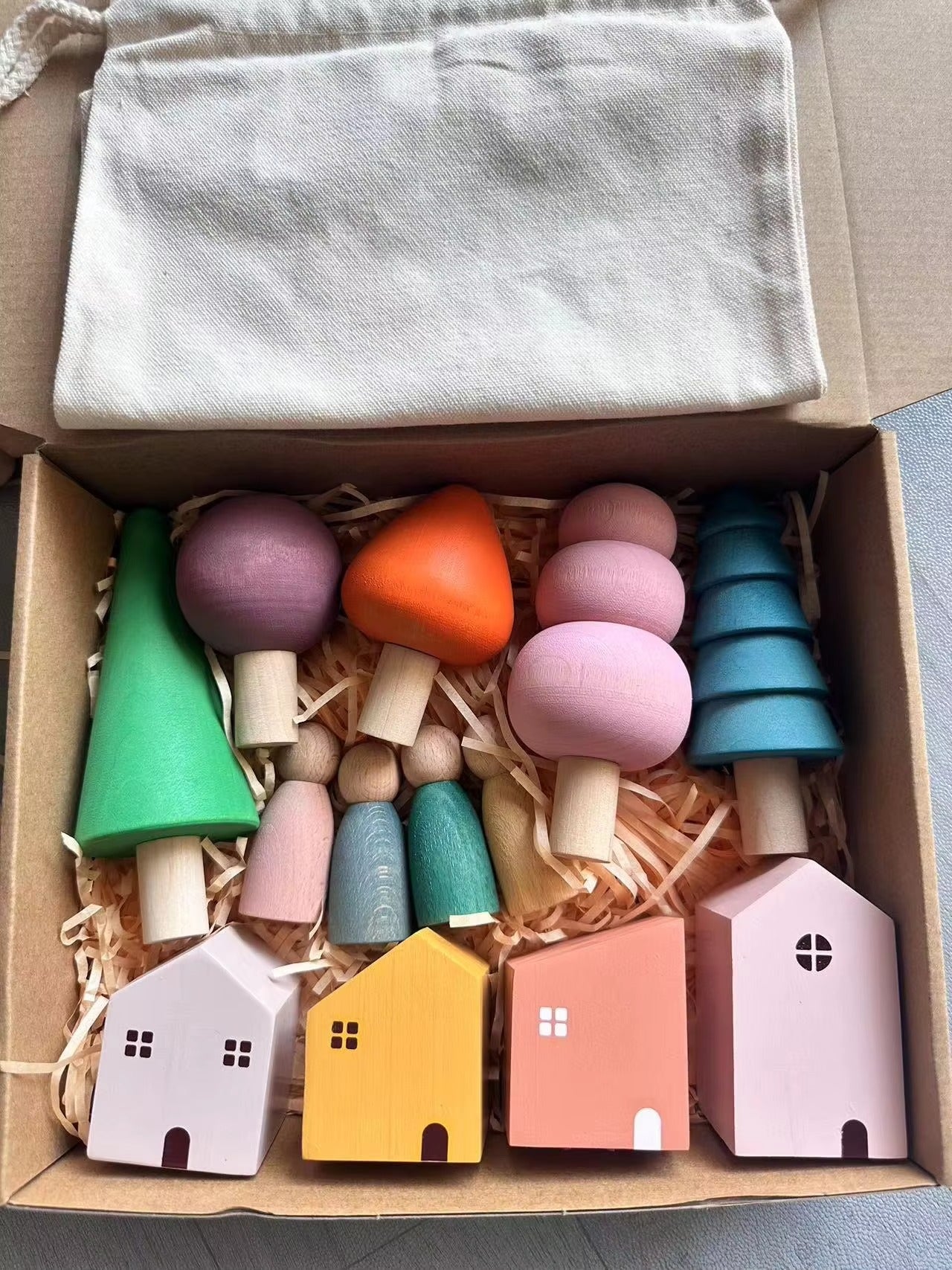 Nordic Wooden Stacking Blocks for Toddlers
